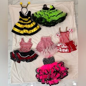 Dancewear Costume Dresses Set of 6, Sizes XSC and SC